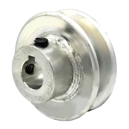 Terre Products V-Groove Drive Pulley - 2.5'' Dia. - 5/8'' Bore - Steel 125058